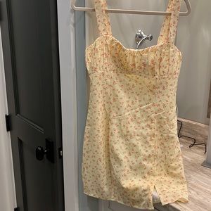 Princess Polly yellow floral mini dress/excellent condition